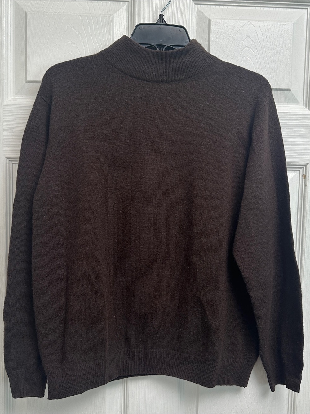 Vintage 100%Cashmere Soft Knit Brown Turtleneck Sweater